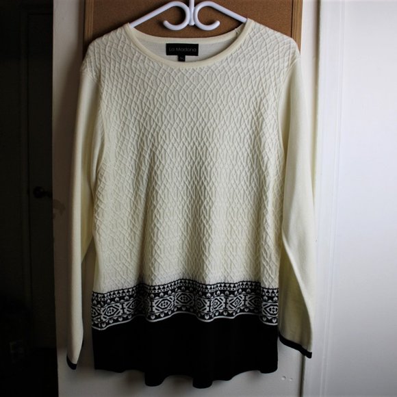La Madona 1XL Black and Cream sweater - Picture 1 of 1